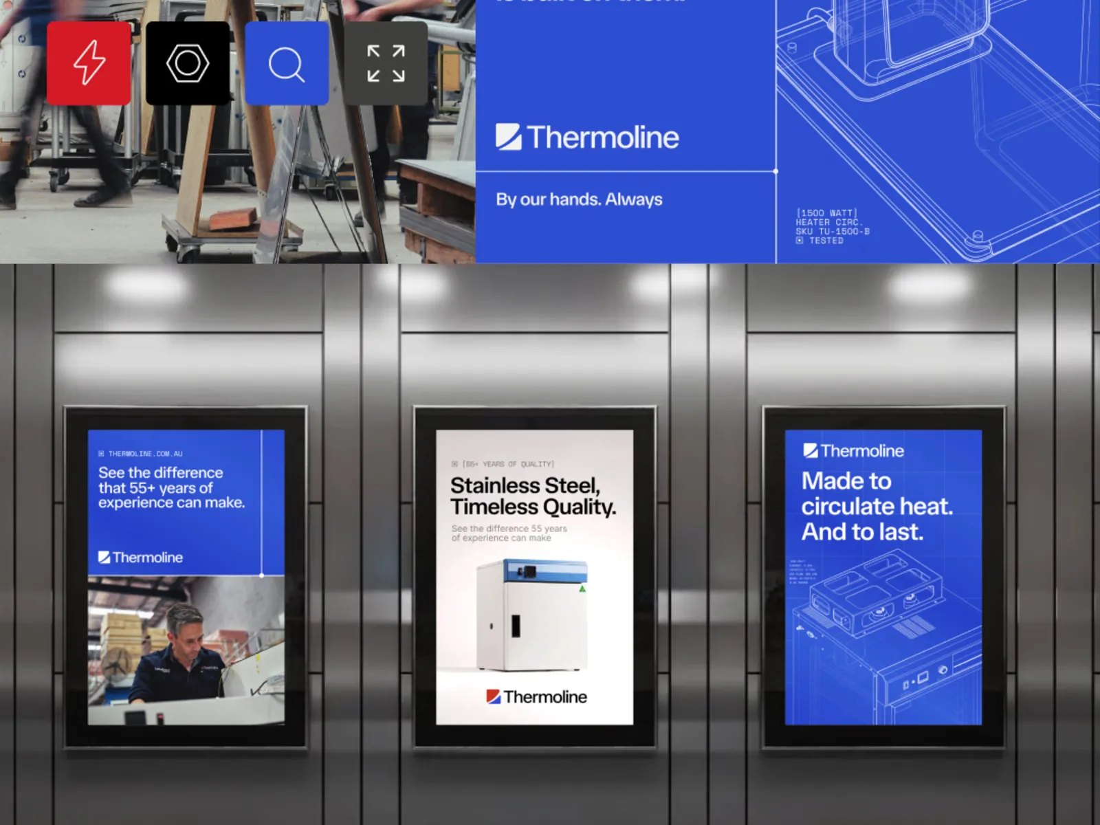 Thermoline brand and campaign creative by Q Agency